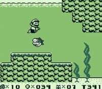 une photo d'Ã©cran de Super Mario Land 2 sur Nintendo Game Boy